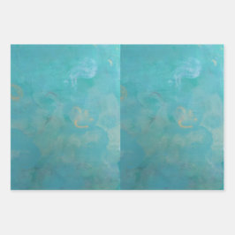 Mooie blauwe cadeauomslag inpakpapier vel