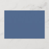 Mooie Blauwe Details met QR Code Bruiloft Informatiekaartje (Achterkant)