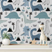 Mooie Blauwe Dinosaurius Nursery Stick en Scheid