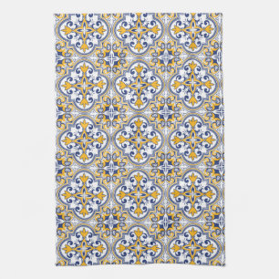 💙 mooie blauwe en gele Azulejos 9 Theedoek