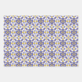 💗 mooie blauwe en gele Azulejos, Inpakpapier Vel (Voorkant 3)