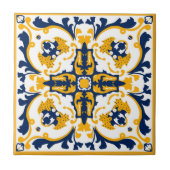 💙 mooie blauwe en gele Azulejos Tegeltje (Voorkant)