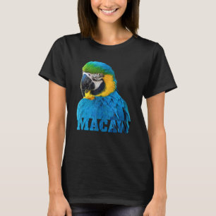 Mooie Blauwe en Gouden Macaw Papegaai Afbeelding W T-shirt