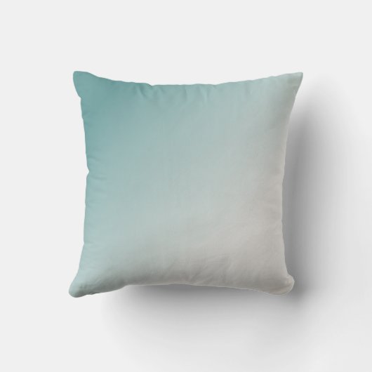 Mooie blauwe en witte gradiënt Mr. en Mrs. Kussen (Achterkant)