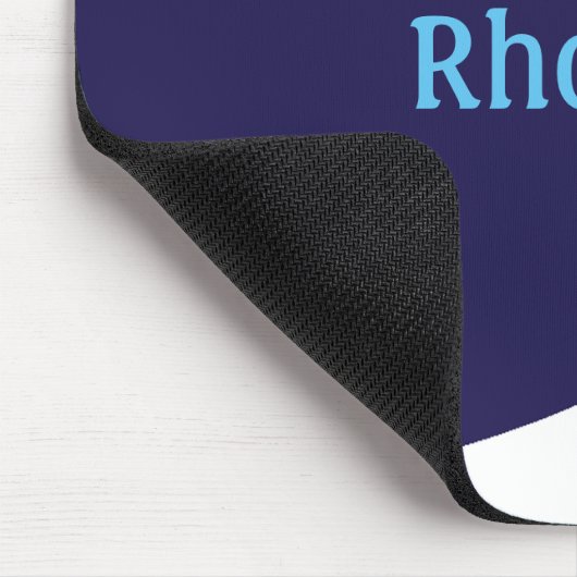 Mooie Blauwe en Witte mousepad Muismat (Hoek)