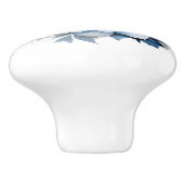 Mooie Blauwe Floral Keramische Knop (Zijkant)