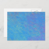 Mooie blauwe, gemarmerde papieren blik briefkaart (Voorkant / Achterkant)