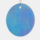 Mooie blauwe, gemarmerde papieren blik keramisch ornament (Links)