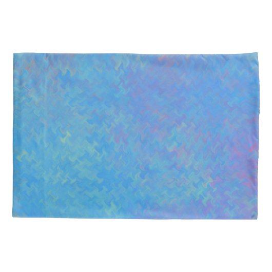 Mooie blauwe, gemarmerde papieren blik kussensloop (Achterkant)