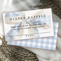 Mooie Blauwe Gingham Strik Luier Tombola Jongen Ba
