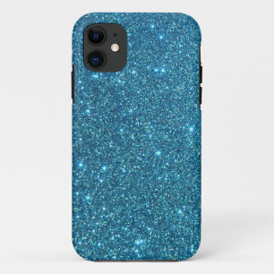 Mooie Blauwe Glitter Vonken iPhone 11 Hoesje