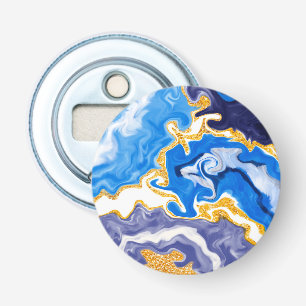 Mooie Blauwe, gouden en witte zwembroeken als wate Button Flesopener