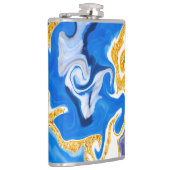 Mooie Blauwe, gouden en witte zwembroeken als wate Heupfles (Rechts)