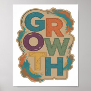 Mooie Blauwe GROEIMODE Custom Design Poster