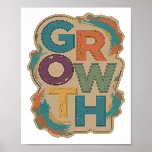 Mooie Blauwe GROEIMODE Custom Design Poster (Voorkant)
