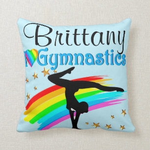 MOOIE BLAUWE GYMNASTIEK GEPERSONALISEERD KUSSEN