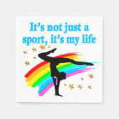 MOOIE BLAUWE GYMNASTIEK IS MIJN LEVENSONTWERP SERVETTEN (Voorkant)