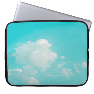 Mooie blauwe hemel en wolken met daglicht natura laptop sleeve