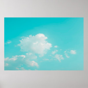 Mooie blauwe hemel en wolken met daglicht natura poster