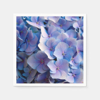 Mooie blauwe hortensia bloesems servet