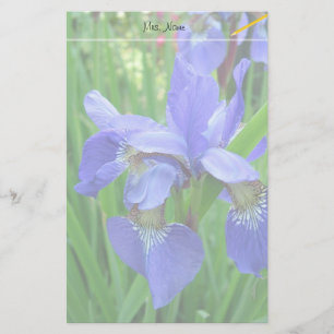 mooie blauwe iris bloemen briefpapier