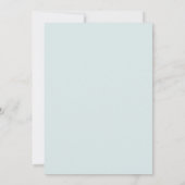 Mooie Blauwe Kalligrafie Bruiloft Annulering Kaart (Achterkant)