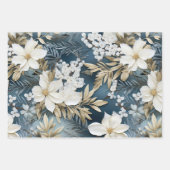 Mooie blauwe kerstmix inpakpapier vel (Voorkant 2)