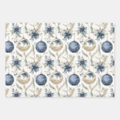 Mooie blauwe kerstmix inpakpapier vel (Voorkant 2)