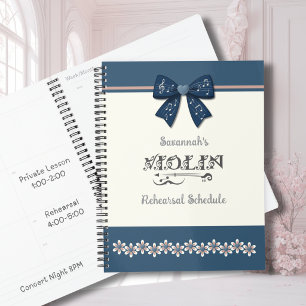 Mooie Blauwe Kokette Strik Viool Orkest Planner