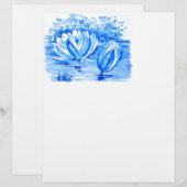 Mooie blauwe lotusbloemen (Voorkant / Achterkant)