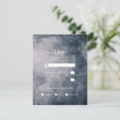 Mooie Blauwe Lucht Bewolkte Hemelse Trouw RSVP  Kaart (Staand voorkant)