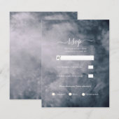 Mooie Blauwe Lucht Bewolkte Hemelse Trouw RSVP  Kaart (Voorkant / Achterkant)