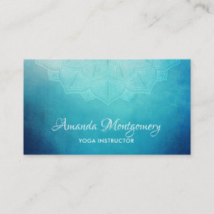 Mooie Blauwe Mandala Abstract Visitekaartje