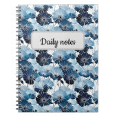 Mooie blauwe meesters notitieboek (Voorkant)