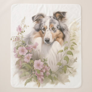 Mooie blauwe Merle Sheltie Sherpa Deken