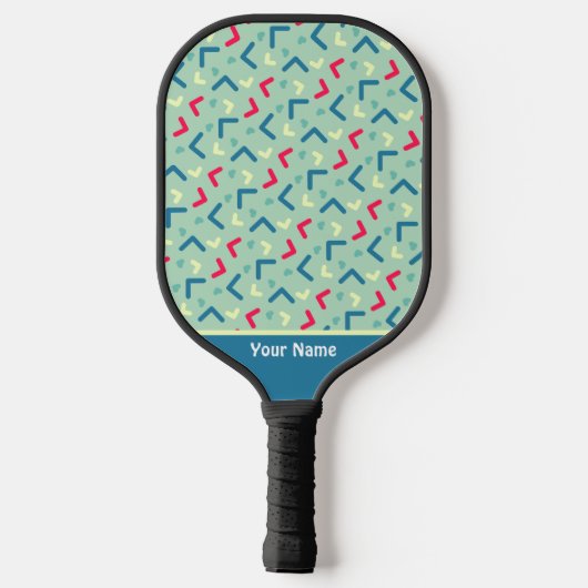 Mooie Blauwe Moderne Pro Pickleball Paddle (Achterkant)