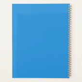 Mooie blauwe monogram planner (Achterkant)