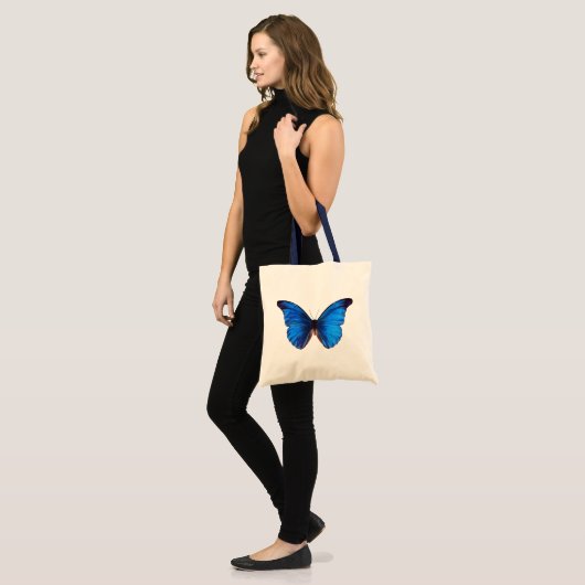 Mooie Blauwe Monrach vlinder  kunst Tote Bag (Voorkant (model))