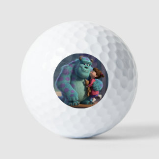 Mooie Blauwe Monster Illustratie Kinderen T-shirt Golfballen