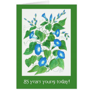 Mooie Blauwe Morgen Glorie Bloemen 85ste Verjaarda