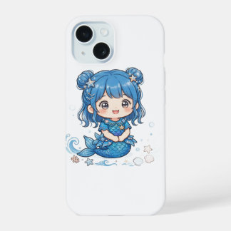 Mooie Blauwe Oceaan Zeemeermin Meisje T-Shirt - Ka iPhone 15 Hoesje