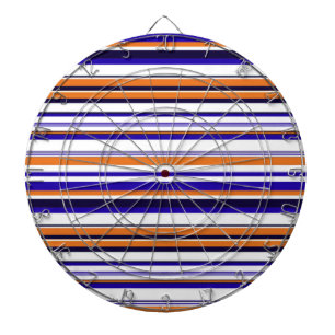 Mooie blauwe oranje strepen dartbord