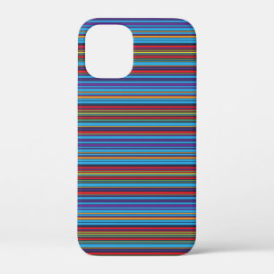 Mooie blauwe paarse strepen iPhone 12 mini hoesje