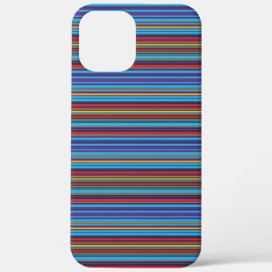 Mooie blauwe paarse strepen iPhone 12 pro max hoesje