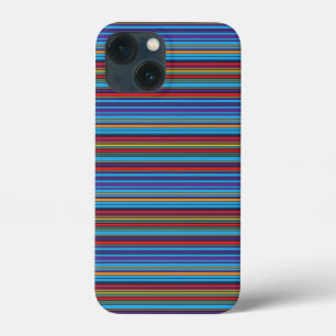 Mooie blauwe paarse strepen iPhone 13 mini hoesje