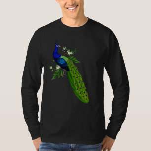 Mooie Blauwe Pauw Mooie Vogels Dier Grafisch T-shirt