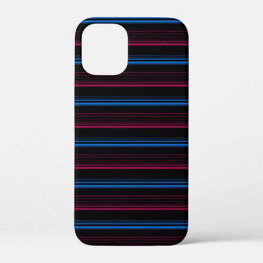 Mooie blauwe roze strepen Case-Mate iPhone case (Achterkant)