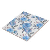 Mooie blauwe rozen tegeltje (Zijkant)