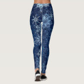 Mooie Blauwe Snowflake Leggings! Leggings (Achterkant)