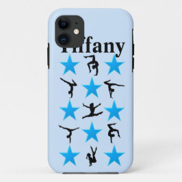 MOOIE BLAUWE STER AANGEPASTE GYMNASTIEK IPHONE CAS iPhone 11 HOESJE
